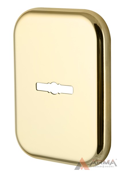 Декор Квадратная Armadillo (Армадилло) накладка на сувальдный замок PS-DEC SQ (ATC Protector 1) GP-2 Золото