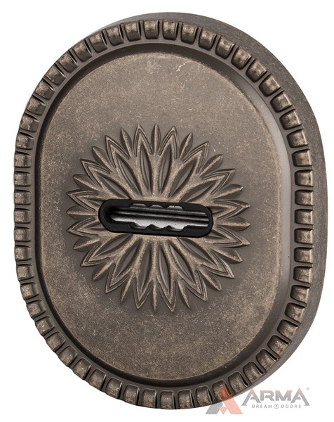 Декор накладка Armadillo (Армадилло) на сувальдный замок PS-DEC CL (ATC Protector 1) AS-9 Античное серебро